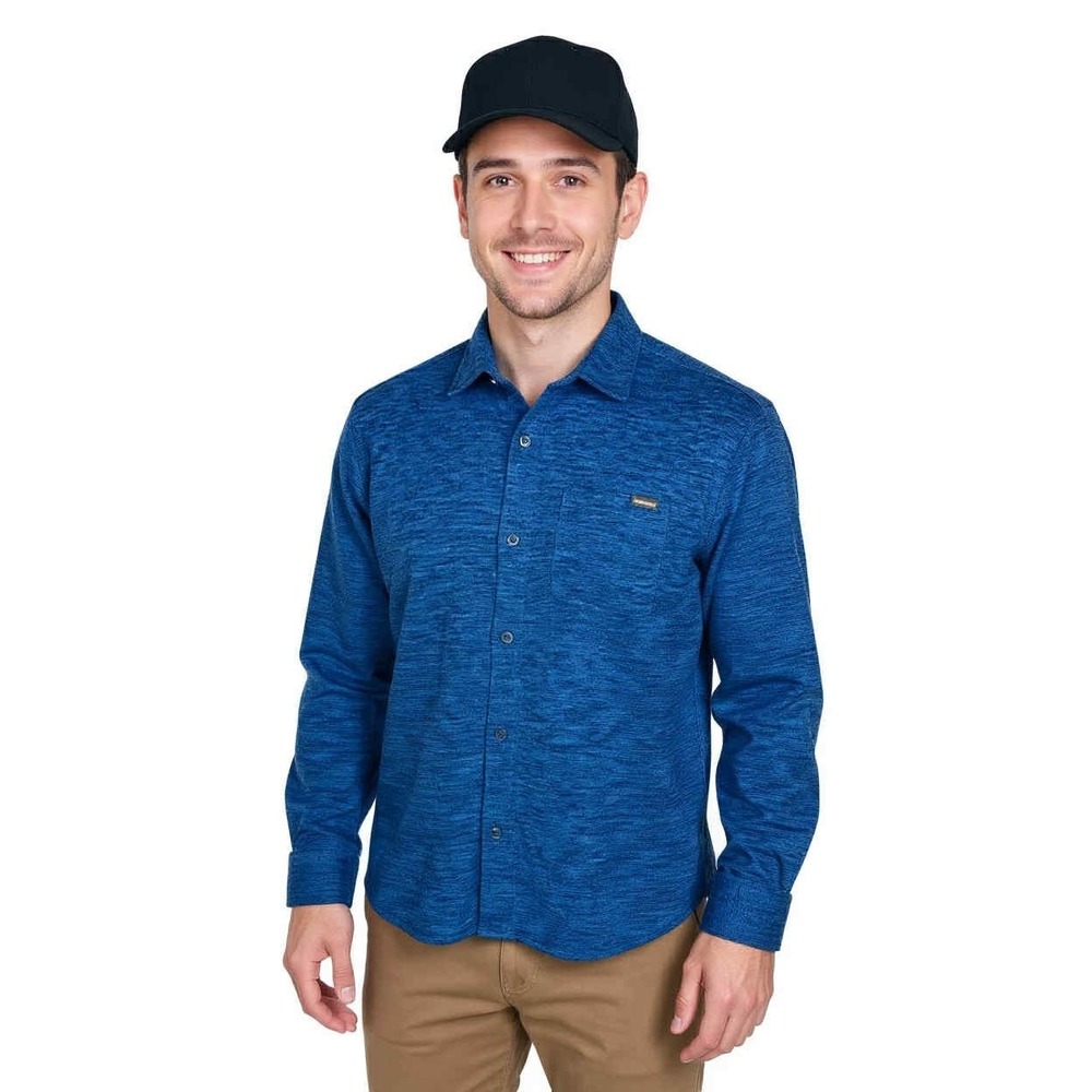Eddie Bauer Men's Fleece Shirt Jacket XXL Shacket Blue 2XL button down